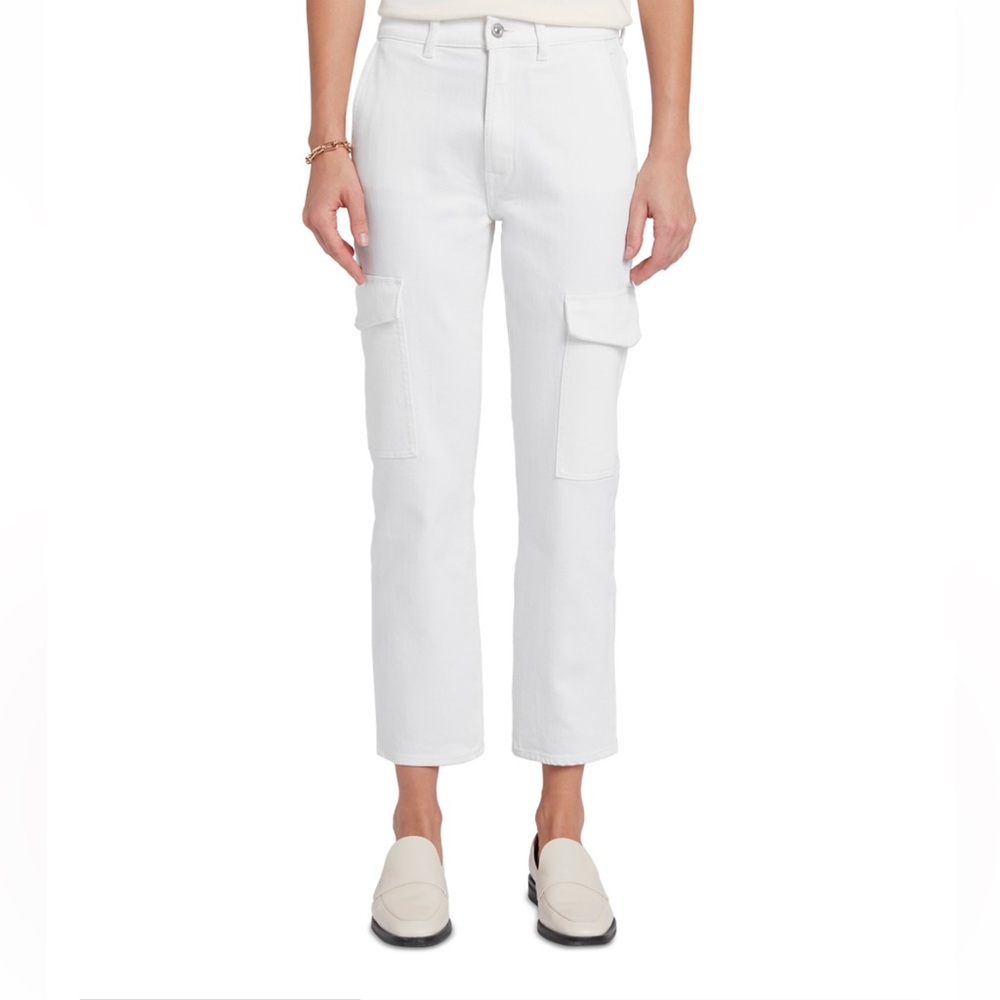 7 For All Mankind Logan Cargo Pants - White- Size 28